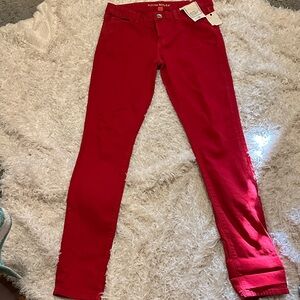 Banana Republic Women's Vibrant Red Skinny Jeans